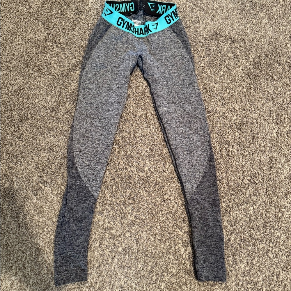 Gymshark XS Women’s Charcoal and Teal Leggings